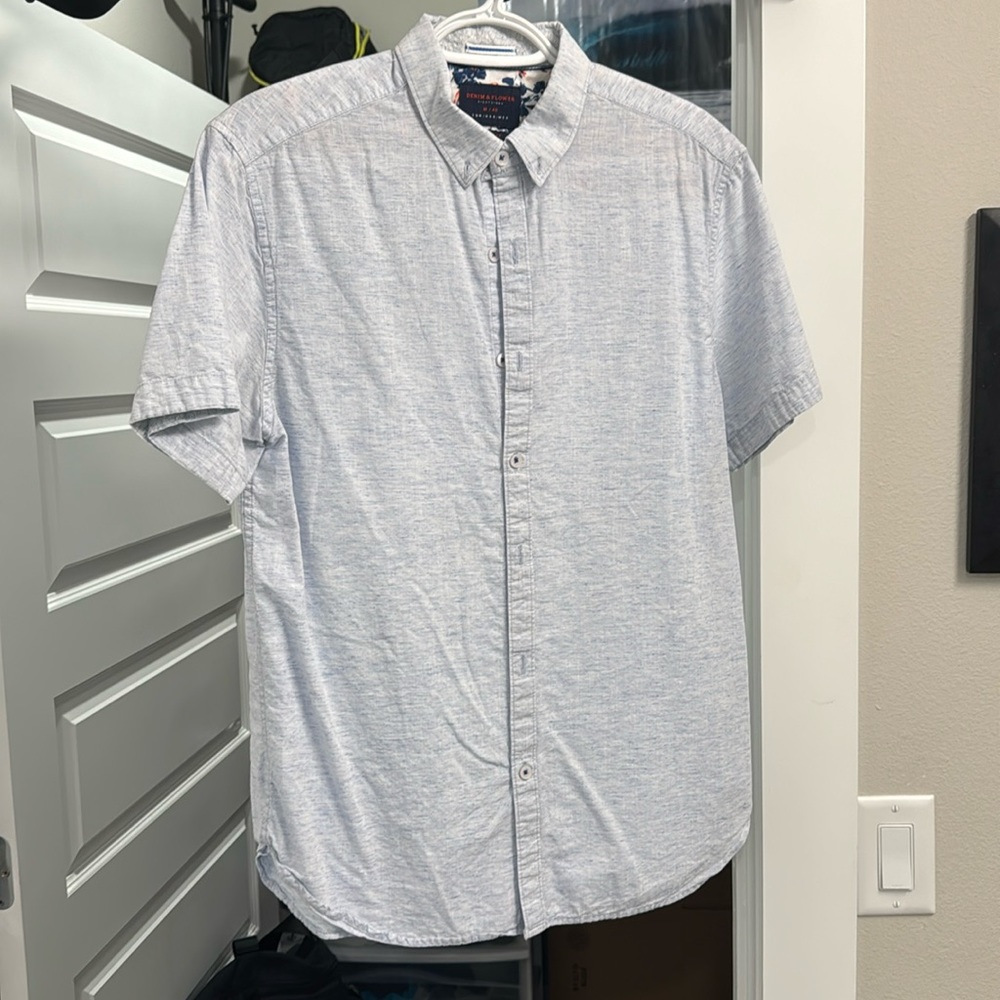 Denim & Flower Blue Button Down Shirt